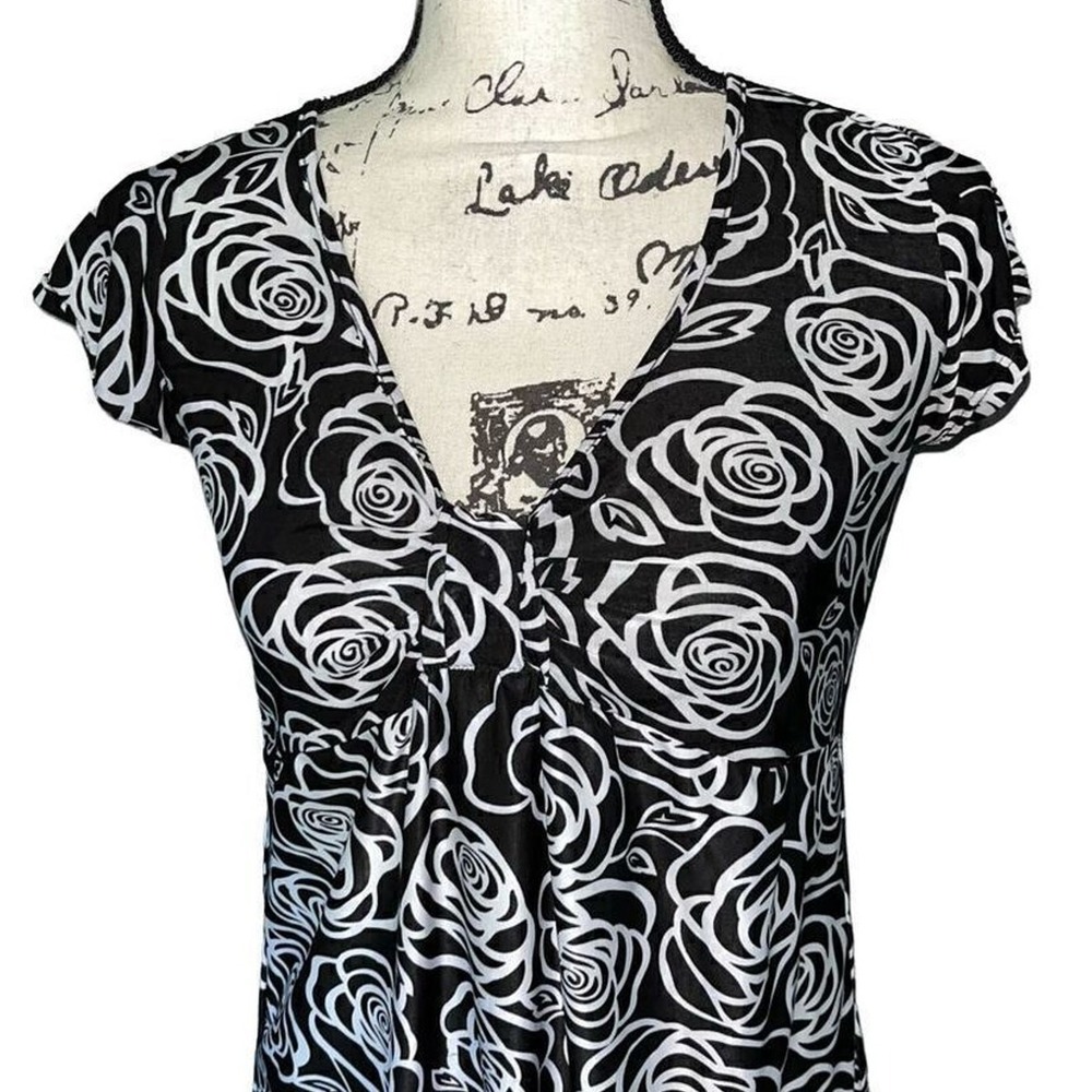 Annabelle black & white‎ floral pattern dress small - Picture 4 of 6